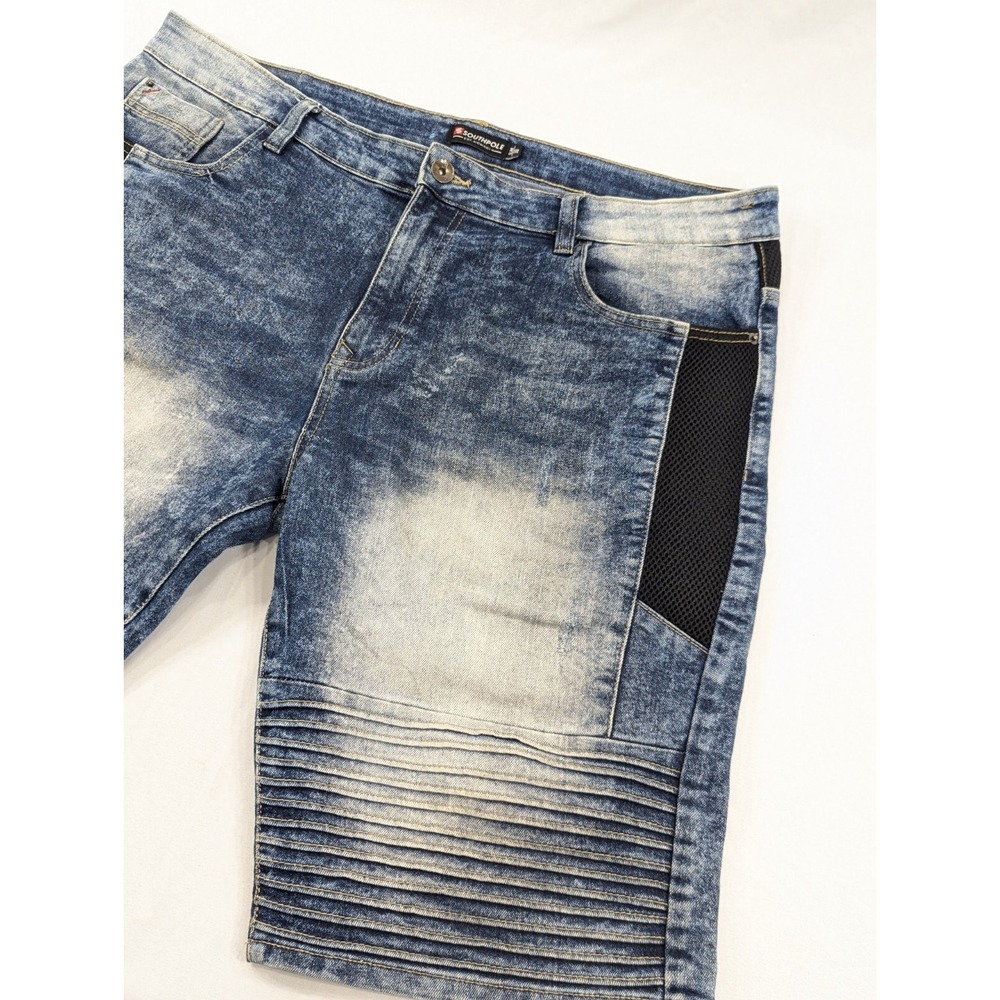 SouthPole South Pole‎ Shorts Men Size 38 Slim 41" Waist  Blue Denim Mesh